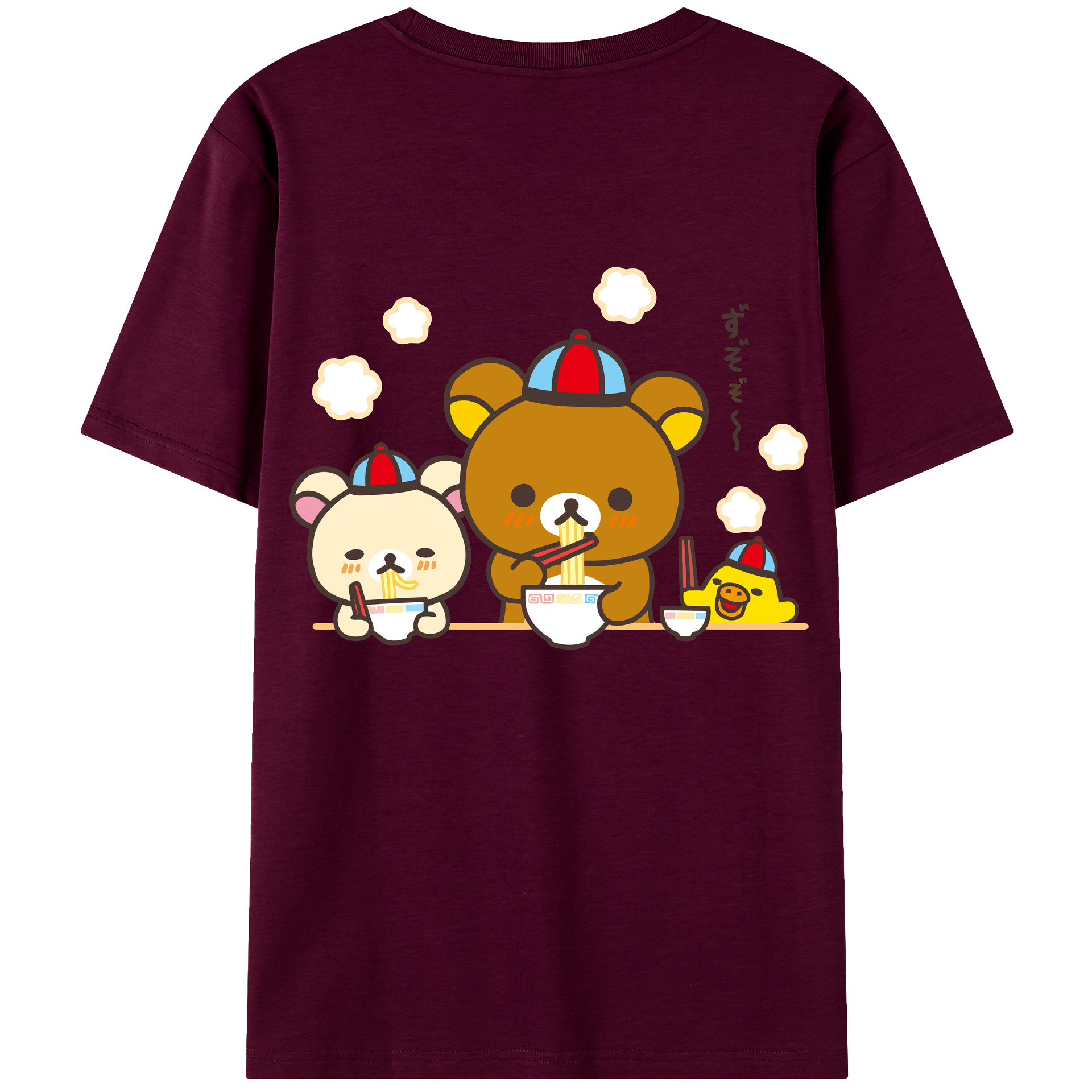 （画像用） リラックマ リラックマ キイロイトリ Rilakkuma Korilakkuma Kiiroitori レディース半袖Tシャツ(バックプリント)